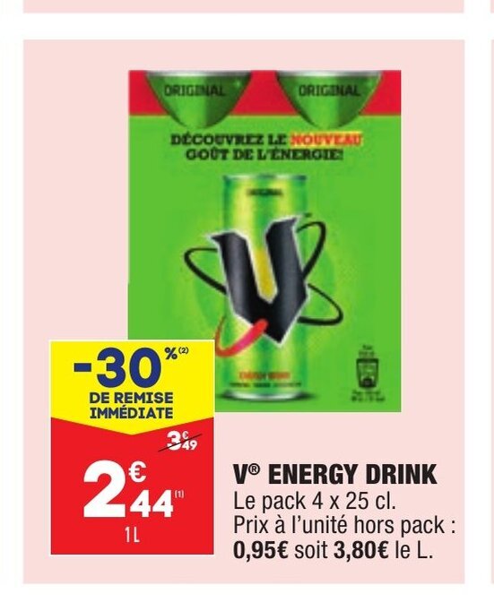 Promo V Energy Drink chez ALDI
