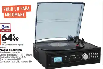 ALDI Platine Disque USB offre