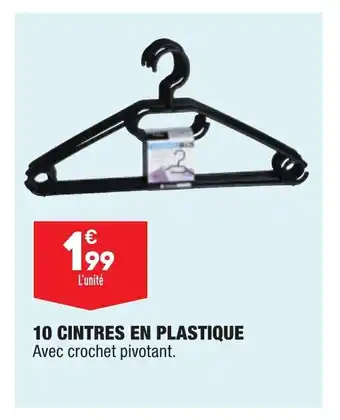 ALDI 10 Cintres En Plastique offre