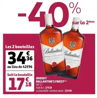 Auchan Whisky Balantine's Finest offre