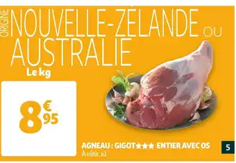 Auchan Agneau Gigot Entier Avec OS offre