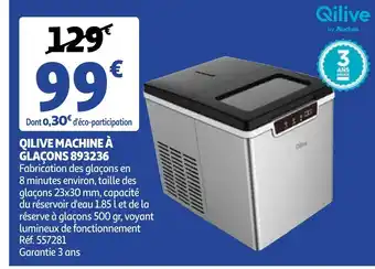 Auchan Qilive Machine à Glaçons 893236 offre