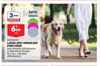 ALDI Laisse Avec Enrouleur Pour Chien offre