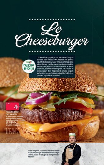Match Produit Élaboré : Cheeseburger offre