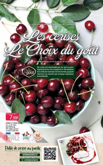 Match Cerise Le Choix Du Goût offre
