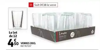 Auchan Verres 20cl offre