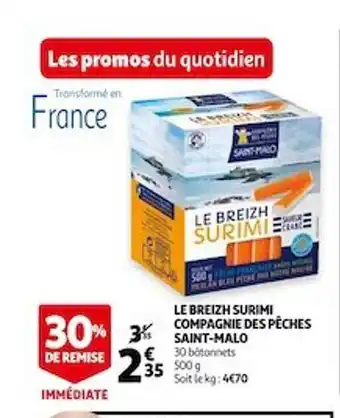 Auchan Le Breizh Surimi Compagnie Des Pêches Saint-malo offre