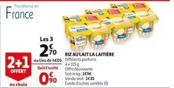 Auchan Riz Au Lait La Laitière offre