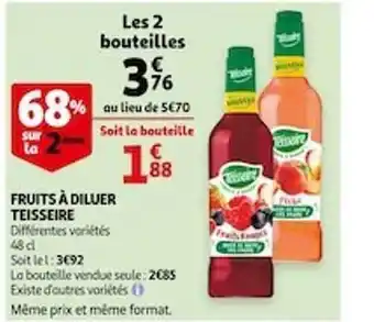 Auchan Fruits à Diluer Teisseire offre