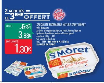 Match Spécialité Fromagère Nature Saint Môret offre