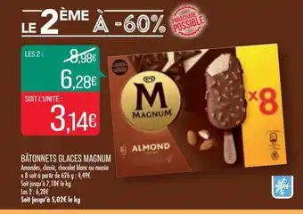 Match Bâtonnets Glaces Magnum offre