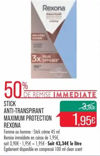 REXONA stick anti-transpirant maximum protection