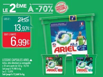 Match ARIEL lessive capsules offre