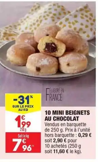 ALDI 10 Mini Beignets Au Chocolat offre
