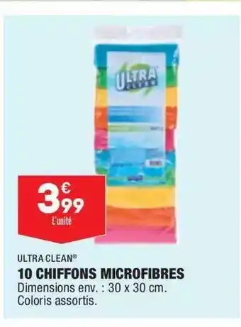 ALDI 10 Chiffons Microfibres Ultra Clean® offre