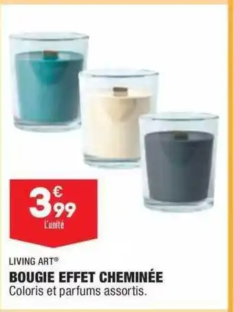 ALDI Bougie Effet Cheminée Living Art® offre