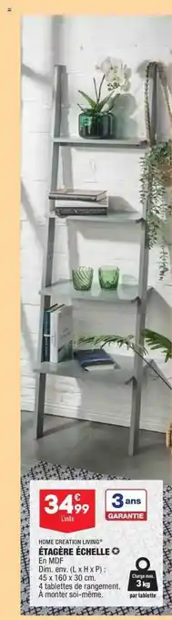 ALDI étagère échelle Home Creation Living® offre