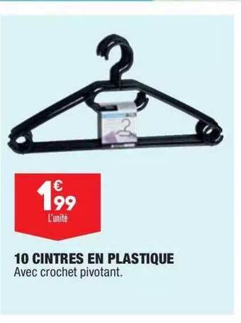 ALDI 10 Cintres En Plastique offre