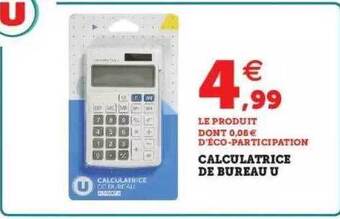 Hyper U Calculatrice De Bureau U offre