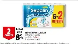 Auchan Essuie Tout Sopalin offre