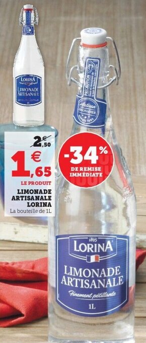 Super U LORINA limonade artisanale offre