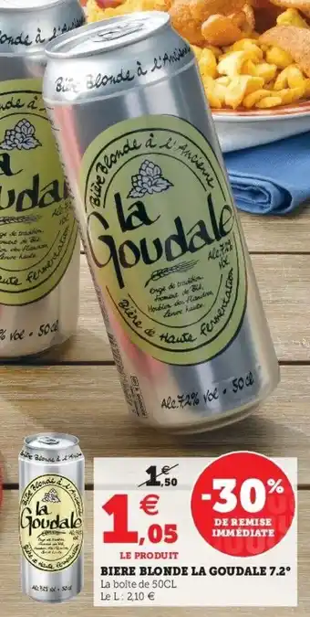 Super U Biere blonde la goudale 7.2 offre