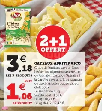 Super U VICO gateaux apritif offre