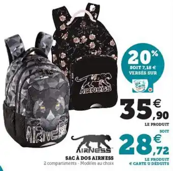 Super U AIRNESS sac à dos airness offre