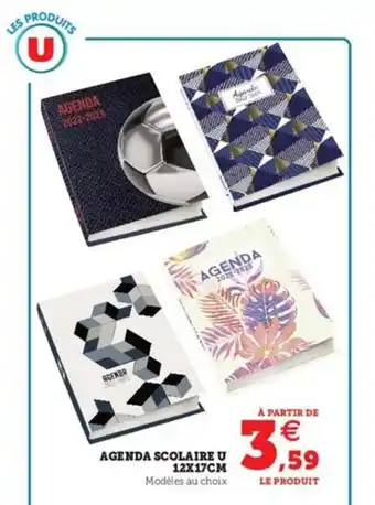 Super U Agenda scolaire u 12x17cm offre