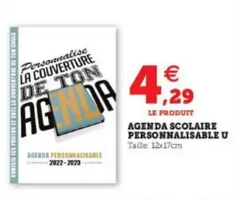 Super U Agenda scolaire personnalisable u offre