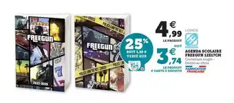 Super U Agenda scolaire freegun 12x17cm offre