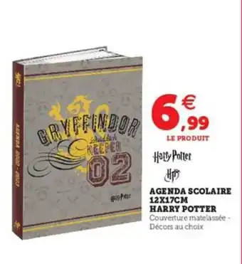 Super U HARRY POTTER agenda scolaire 12x17cm offre