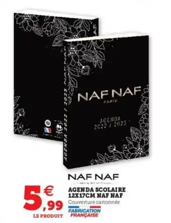 Super U NAF NAF agenda scolaire 12x17cm naf naf offre