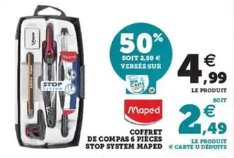 Super U MAPED coffret de compas 6 pièces stop system maped offre