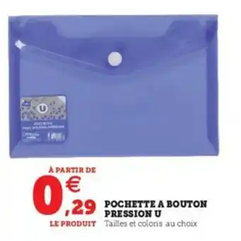 Pochette a bouton pression u