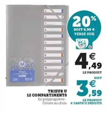 Super U Trieur u 12 compartiments offre