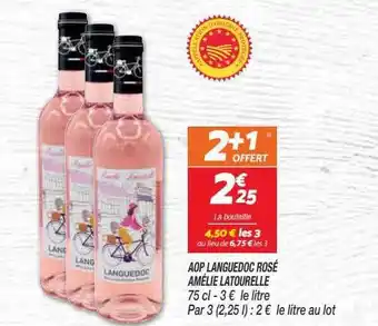 Netto Aop Languedoc Rosé Amélie Latourelle offre