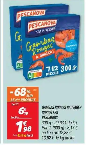 Netto Gambas Rouges Sauvages Surgelées Pescanova offre