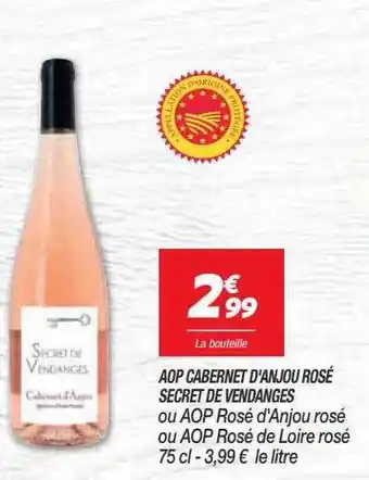 Netto Aop Cabernet D'anjou Rosé Secret De Vendanges offre