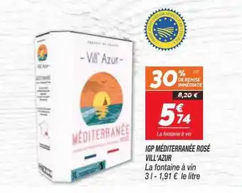Netto Igp Méditerranée Rosé Vill'azur offre