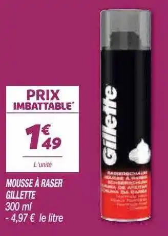 Netto Mousse à Raser Gillette offre