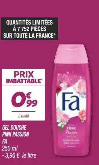 Netto Gel Douche Pink Passion Fa offre