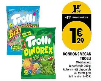 Supeco Bonbons Vegan Trolli offre