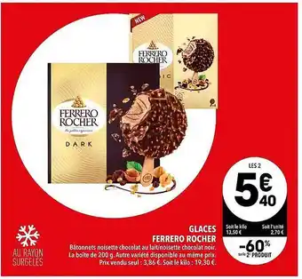 Supeco Glaces Ferrero Rocher offre