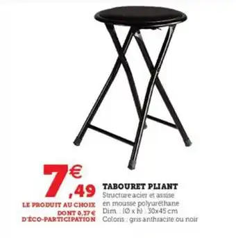 Super U Tabouret pliant offre