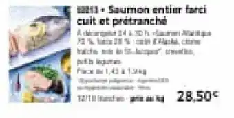 Thiriet Saumon entier farci cuit et prétranché offre