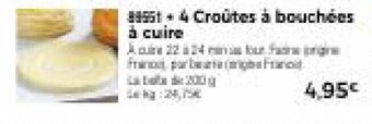 Thiriet 4 croûtes à bouchées à cuire offre