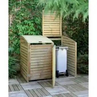 Gamm vert Cache-poubelles bois traité garden double l150 h125 cm offre