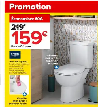 Castorama Pack WC à Poser offre