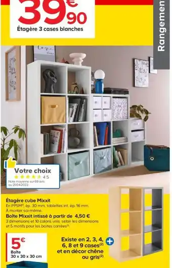 Castorama Étagère Cube Mixxit offre